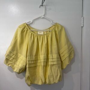 Anthropologie Maeve Short-Sleeve Bubble Tiered Top